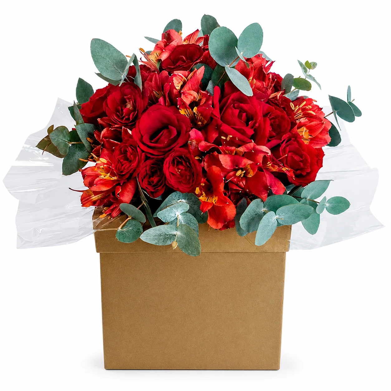 CAIXA LUX FLORES VERMELHAS