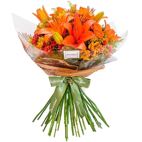 Buquê Felicidade Lanranja Luxo (grande) | Flowerland, floricultura com entrega no Rio de Janeiro