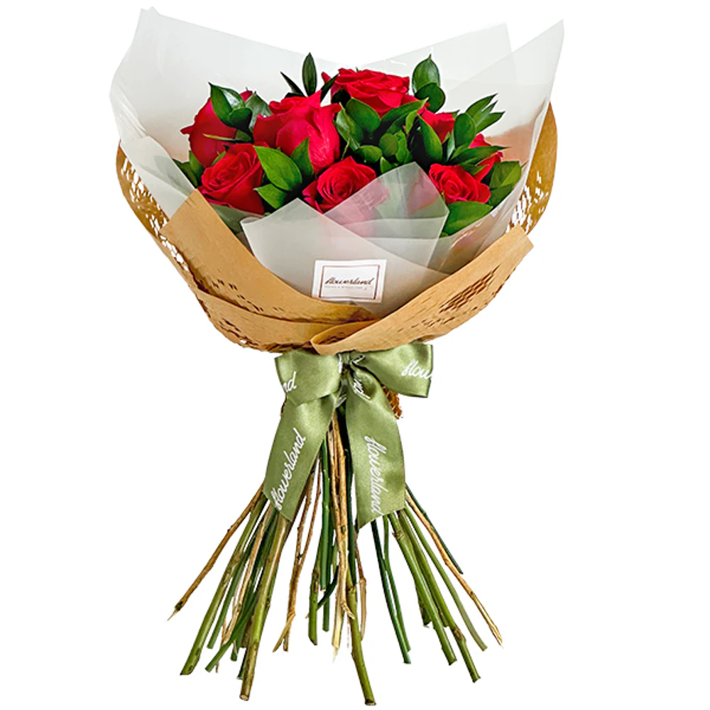 Buquê Grande Tradicional – 12 Rosas Colombianas Vermelhas