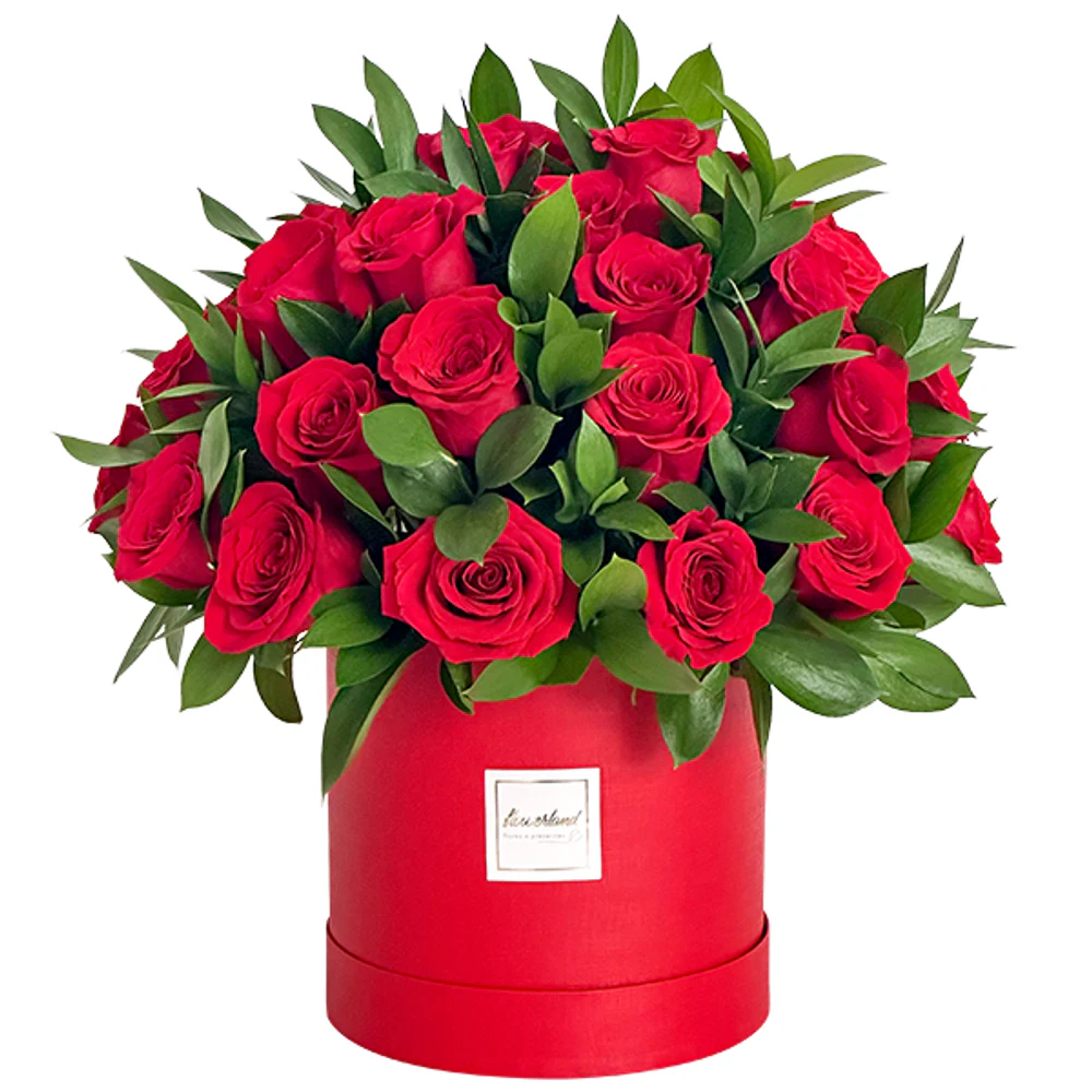 Caixa Eu Te Amo com 40 Rosas Colombianas