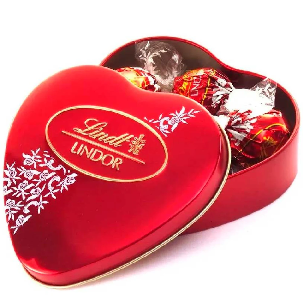 Coração com Chocolates Lindt Lindor 50g - 4 unidades