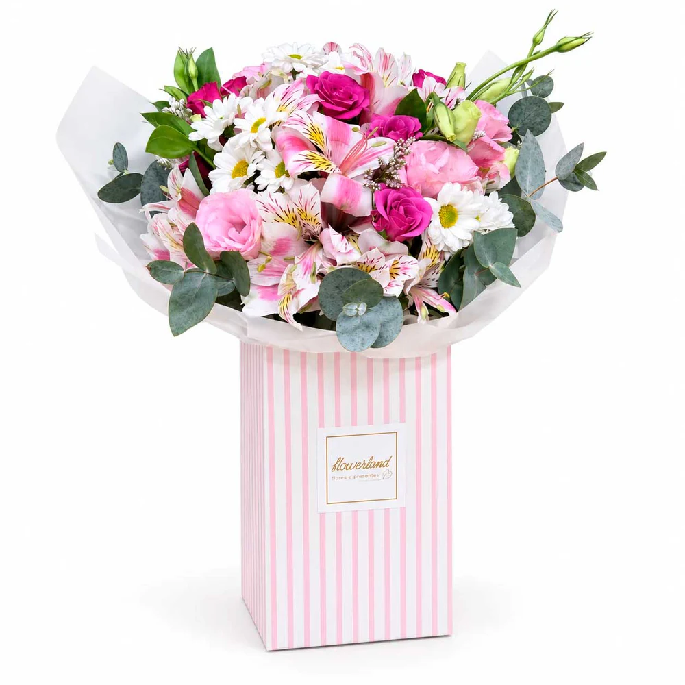 Flower Box Mimo Cor de Rosa