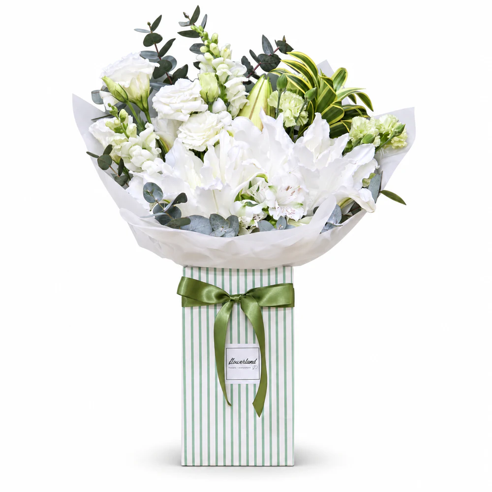 Flower Box Sofia com Flores Brancas Luxo | Flowerland, floricultura com entrega no Rio de Janeiro