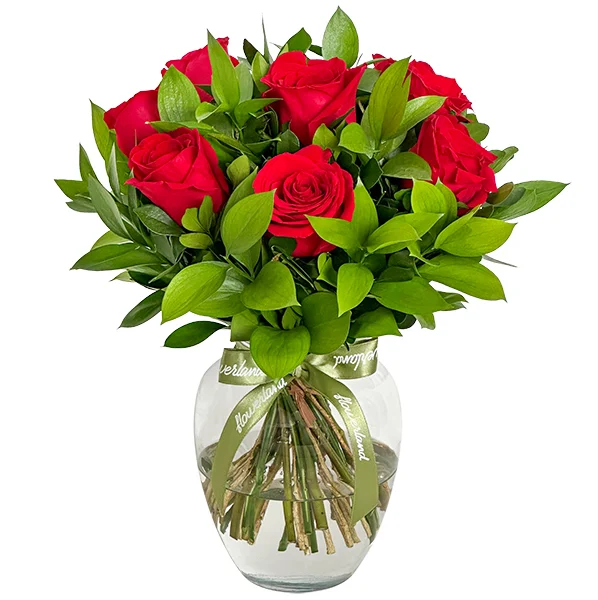 Vaso 9 Rosas Colombianas Vermelhas