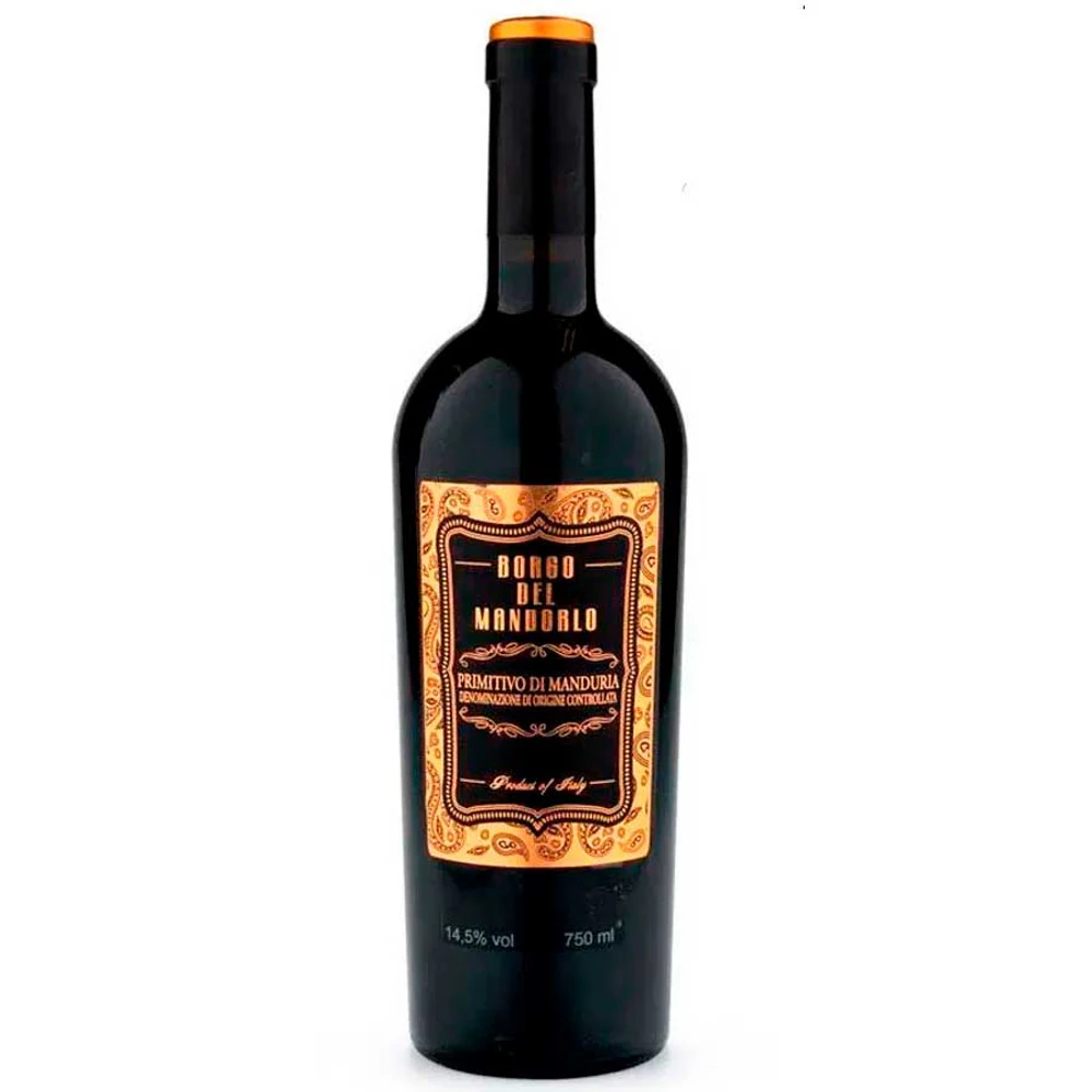 Vinho Tinto Italiano Borgo Del Mandorlo Primitivo Di Manduria 750ml | Flowerland, floricultura com entrega no Rio de Janeiro